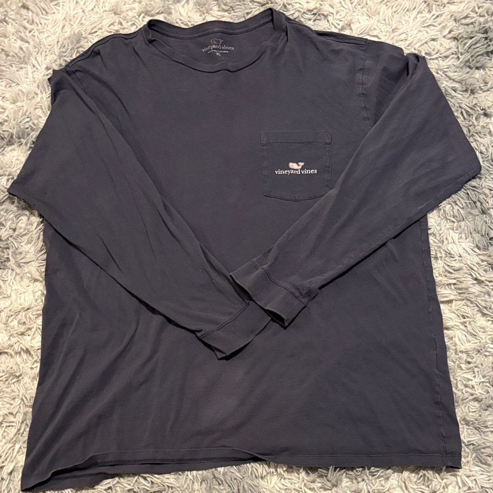 Vineyard Vines Men's Navy Long Sleeve Shirt